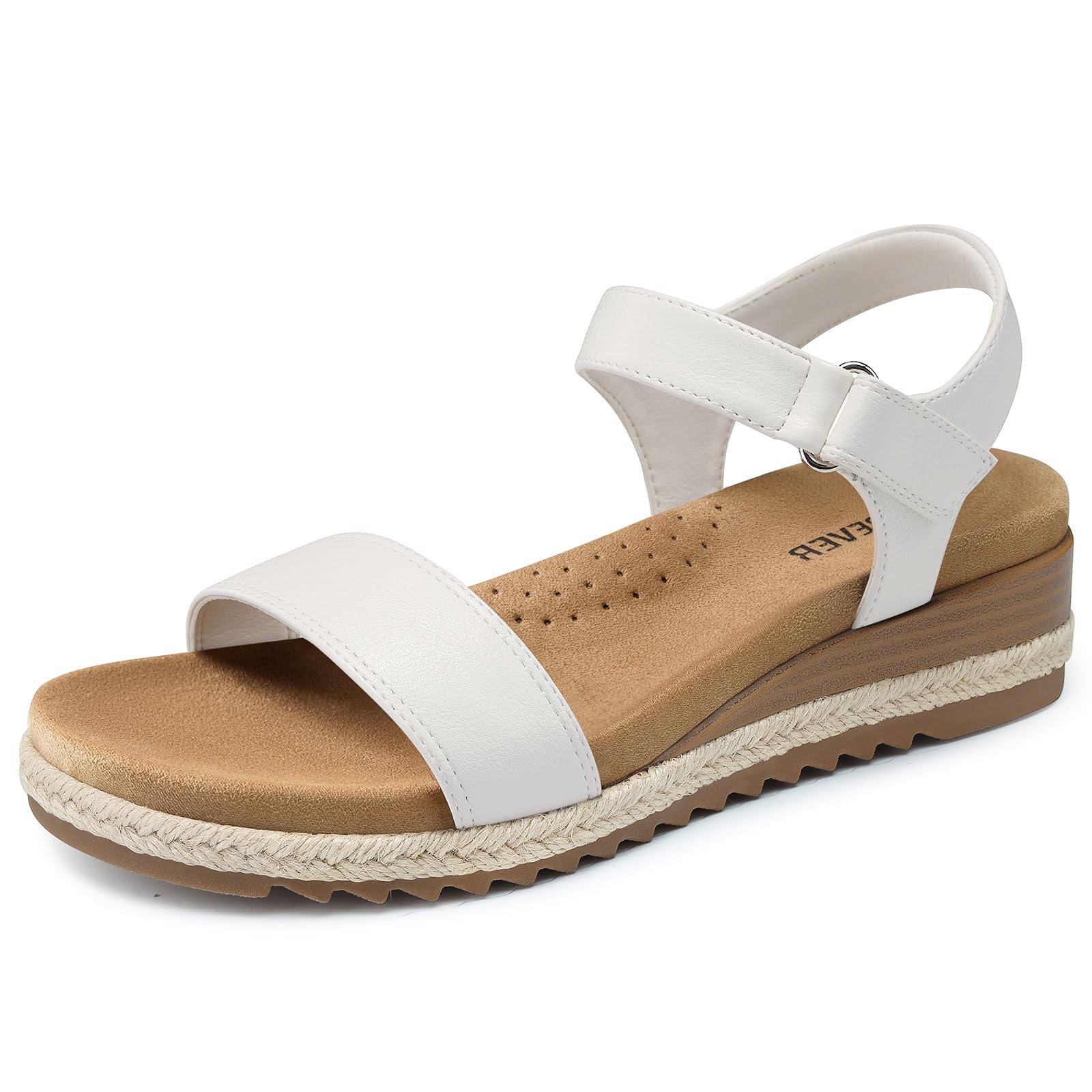 SHIBEVER Dressy Wedge Women Sandals Espadrille Summer Casual Platform Arch Support Comfortable Walking Wedges Sandal for Womens Shoes