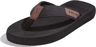 FITORY Men's Flip-Flops Thongs Comfort Slippers for Beach/Pool
