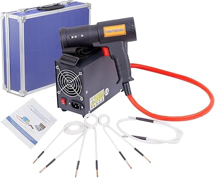 1500W Magnetic Induction Heater Kit, Handheld Heat Induction Machine, Electromagnetic Bolt Removal Tool, Portable Nut Buster, Automotive Flameless Heater with 4 Coils and Tool Box Kits,Black