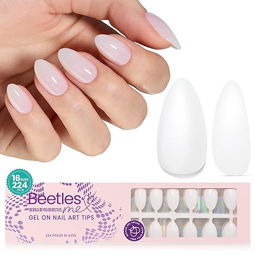 Beetles Press On Nails Short Almond - 4 in 1