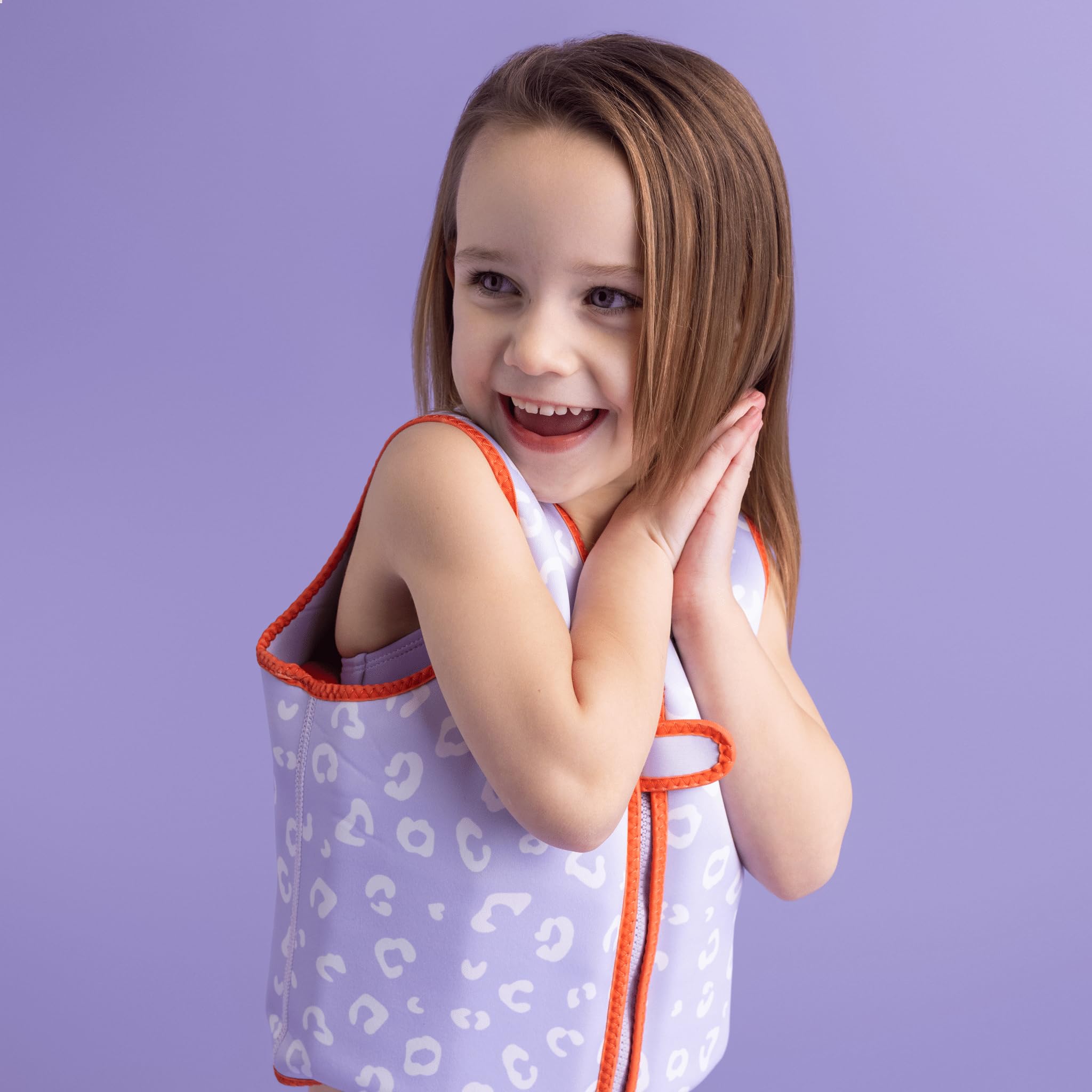 Swim Essentials Zwemvest Lila Luipaard, 3-6 jaar
