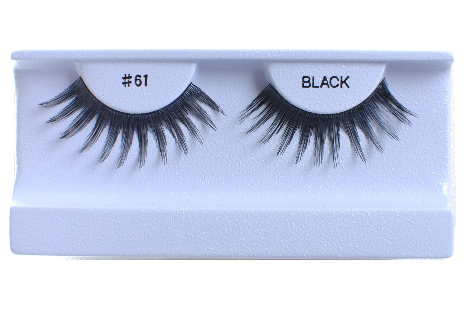 10 Pairs 100% Human Hair False Eyelashes Natural Black #61