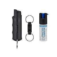 Vista 11 de Sabre Pepper Spray - Quick Release Keychain for Easy Carry & Fast Access, Max Police Strength Self Defense OC Spray with UV Dye, 10 Sec. Spray Time