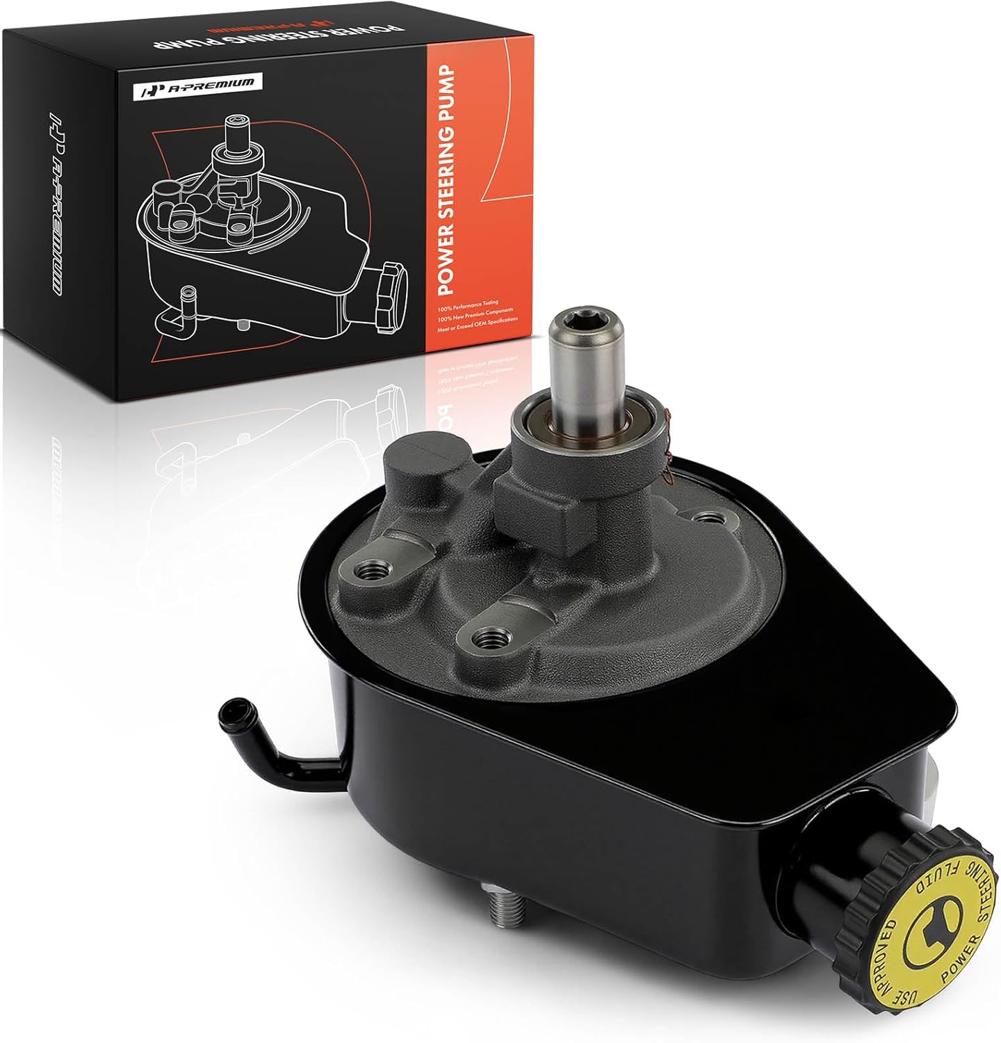 A-Premium Power Steering Pump, with Reservoir, Compatible with Dodge - 1994-2003 - B1500, B3500, Ram 1500, Ram 1500 Van, Ram 2500, Ram 2500 Van, Ram 3500, Ram 3500 Van, Ram 4000, Replace # 52039145AB