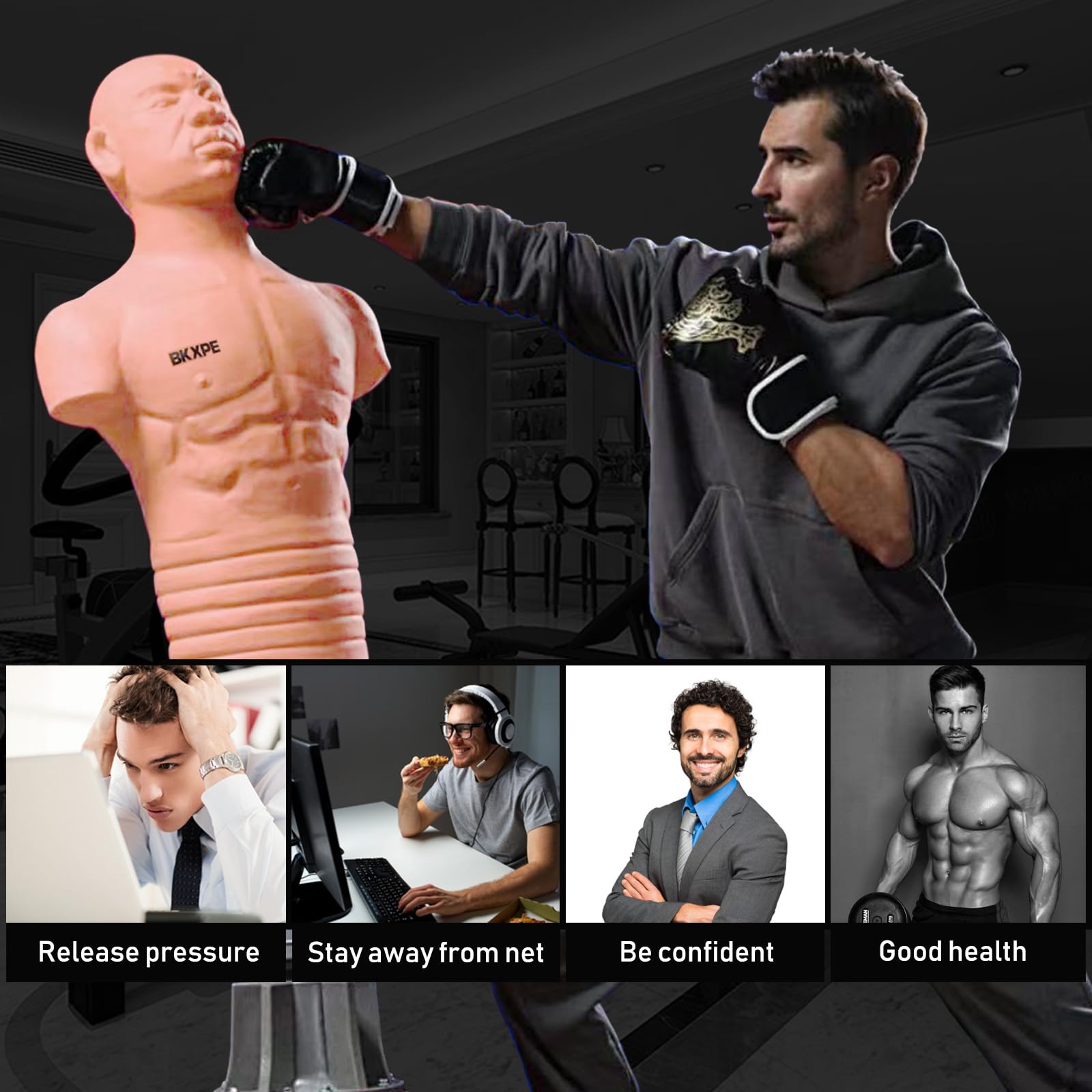 Amazon.com : Punching Dummy Freestanding Silicone Punching Bag