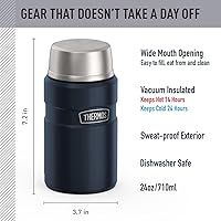 Vista 76 de THERMOS Stainless King Tarro de alimentos aislado al vacío con cuchara, 16 onzas, verde militar