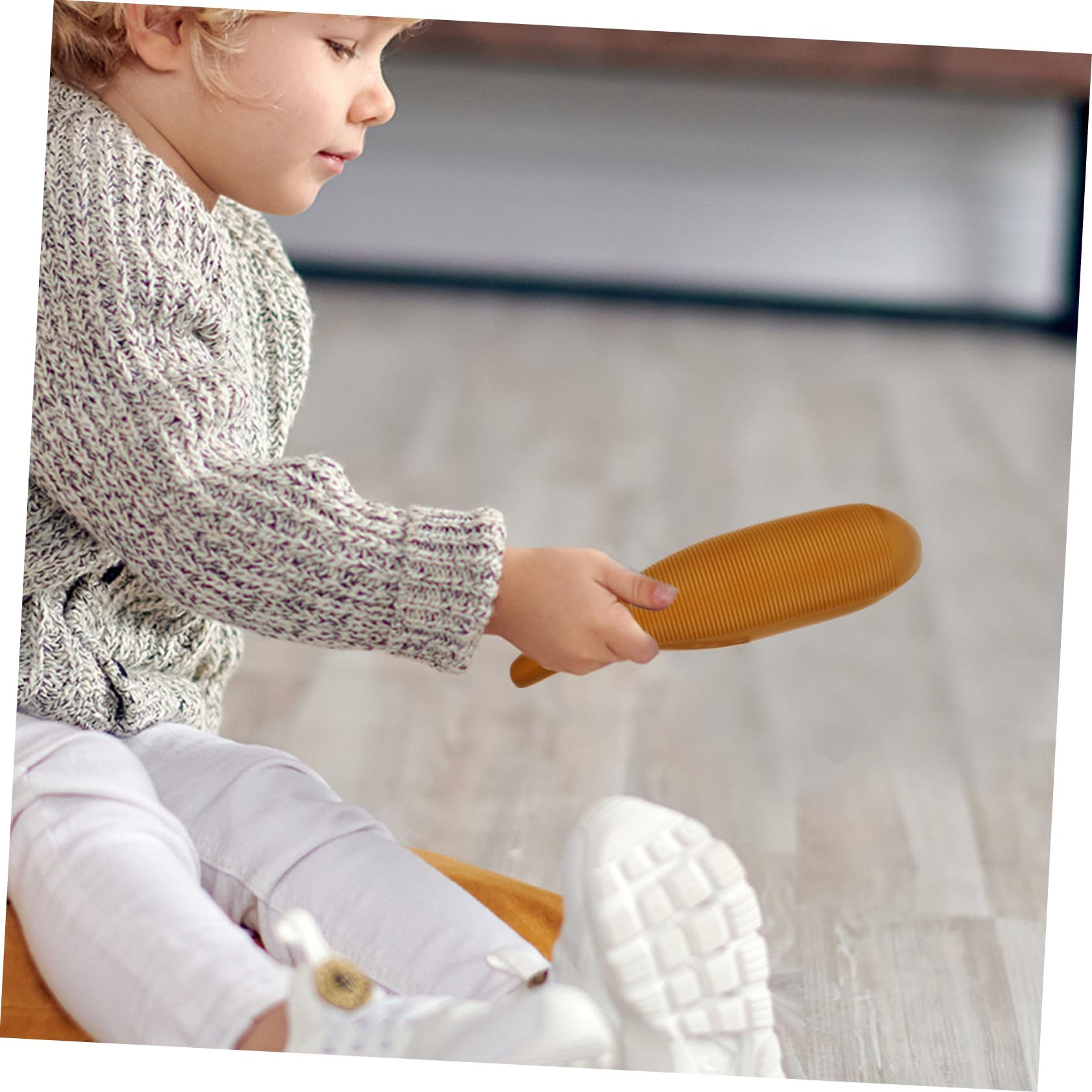 VANZACK 1 Set Fish Shaped Guiro Musical Instrument with Scraper for Durable Percussion for Early Education and Music Training Engaging Fun