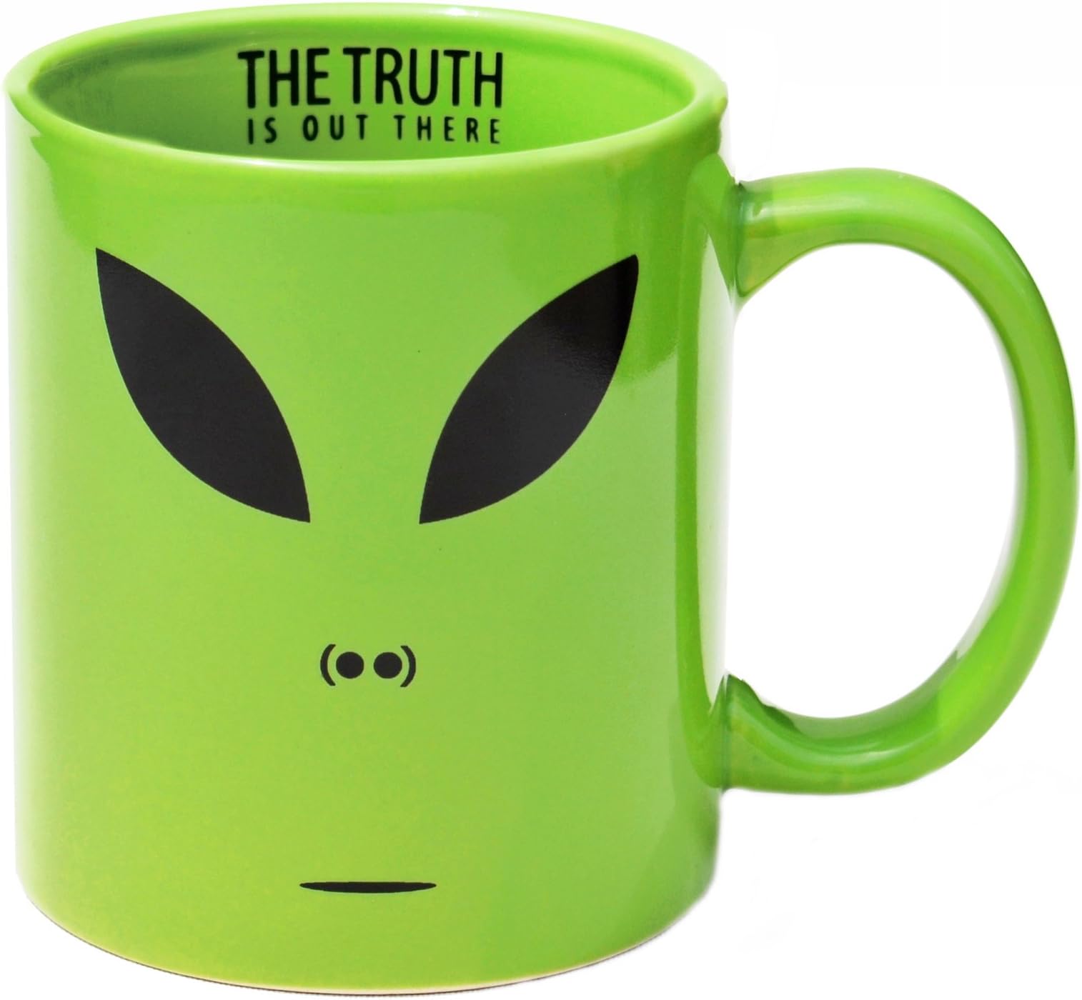 Voodoo Island Breakfast Ceramic Green Mug 32 cl. Doppler with message The Truth is Out There Alien Design