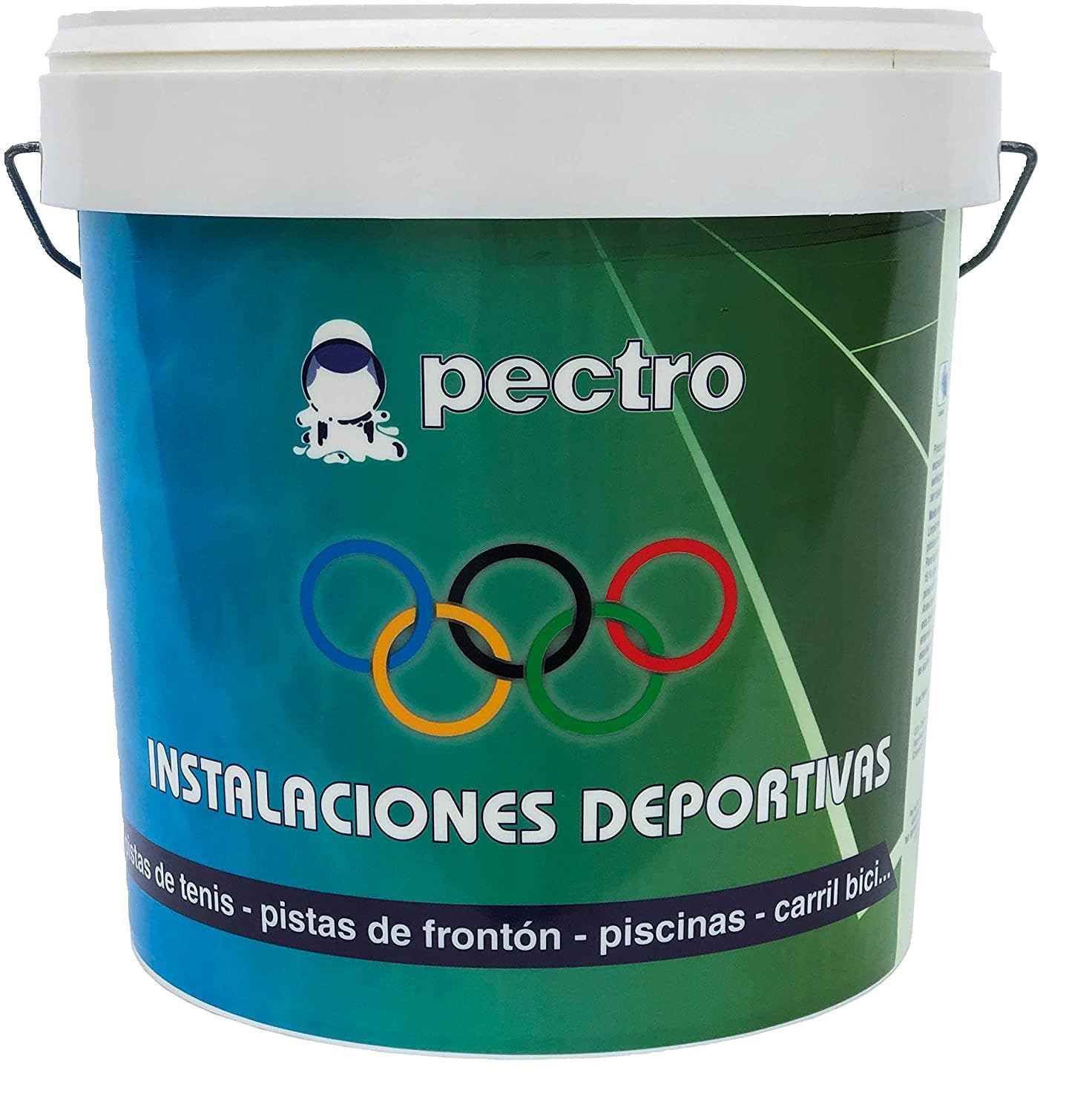 PECTRO Sports Track Paint 4 L (5.7 kg) Paint for Paving Sports Facility in Green Red Grey White Blue (White)