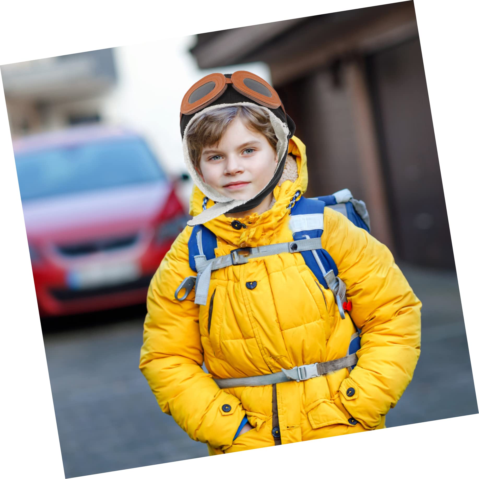 GALPADA 2 Uds Disfraz De Piloto De Para Niños De Dibujos Animados Orejas De Invierno Para Niños Gorras Para Sombreros De Protección De Diseño Sombrero De Pilotos