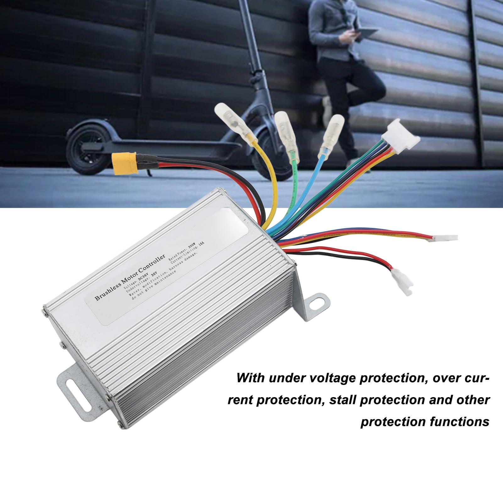 BuyWeek Kit de Controlador Sin Escobillas del Scooter Eléctrico para Xiaomi M365 36V 350W con Digital Display y Acelerador de Pulgar Palanca de Freno