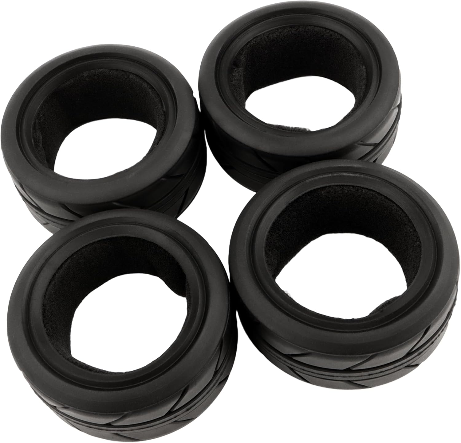 1/10 Scale RC On-Road Soft Tires 65mm Replacement Rubber Wheels Tyres with Foam Insert Compatible with Traxxas 4Tec 2.0 Tamiya TT01 XV01 Kyosho WR8 Sakura WLtoys HPI Touring Racing Car