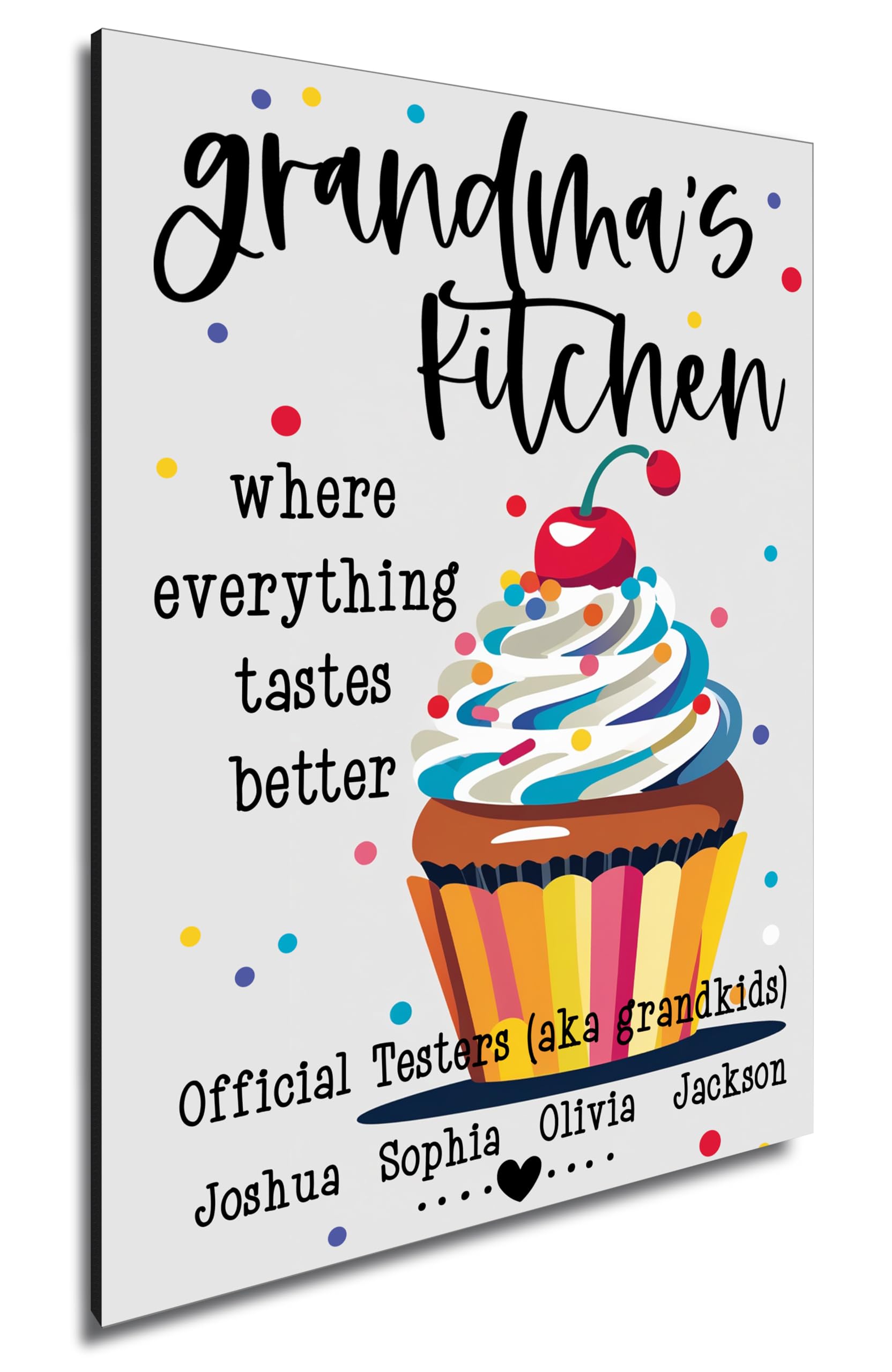 Personalised Photo Gift A4 Wooden Wall Art Mother's Day Customised Print for Grandma Nan Gift, Grandma's Kitchen - Image 4