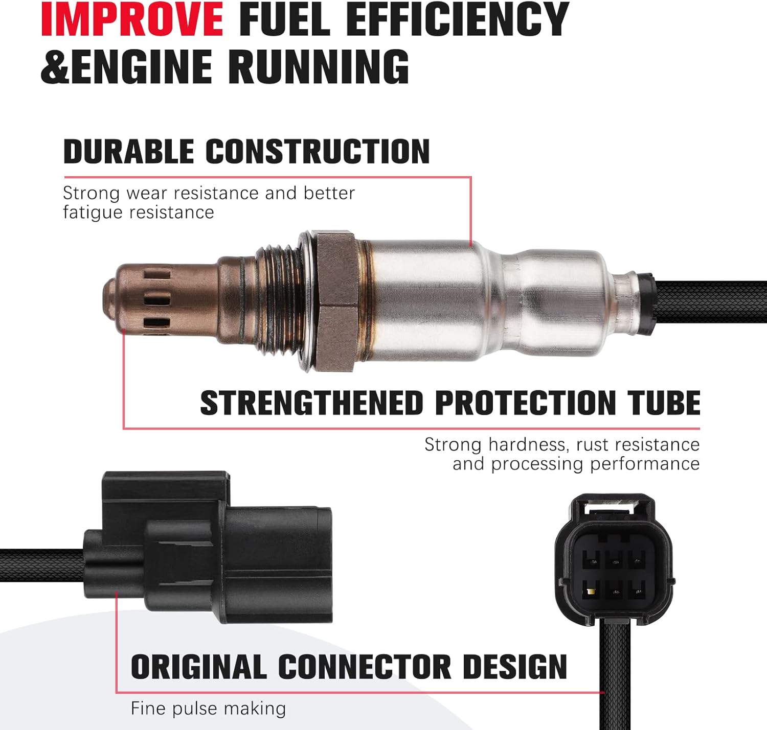 234-5053 O2 Oxygen Sensor Air Fuel Ratio Upstream Compatible for Honda Odyssey 3.5L V6 2007 2008 2009 2010 for Acura MDX 3.7L V6 2007 2008 2009