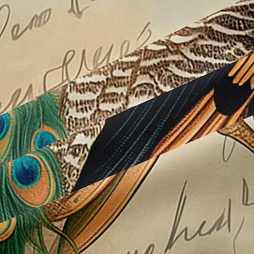 Miniatura 4 de Cortina de baño estética de pavo real, accesorios de baño de libélula decoración de libélula, juego de cortinas de ducha de plumas de acuarela,