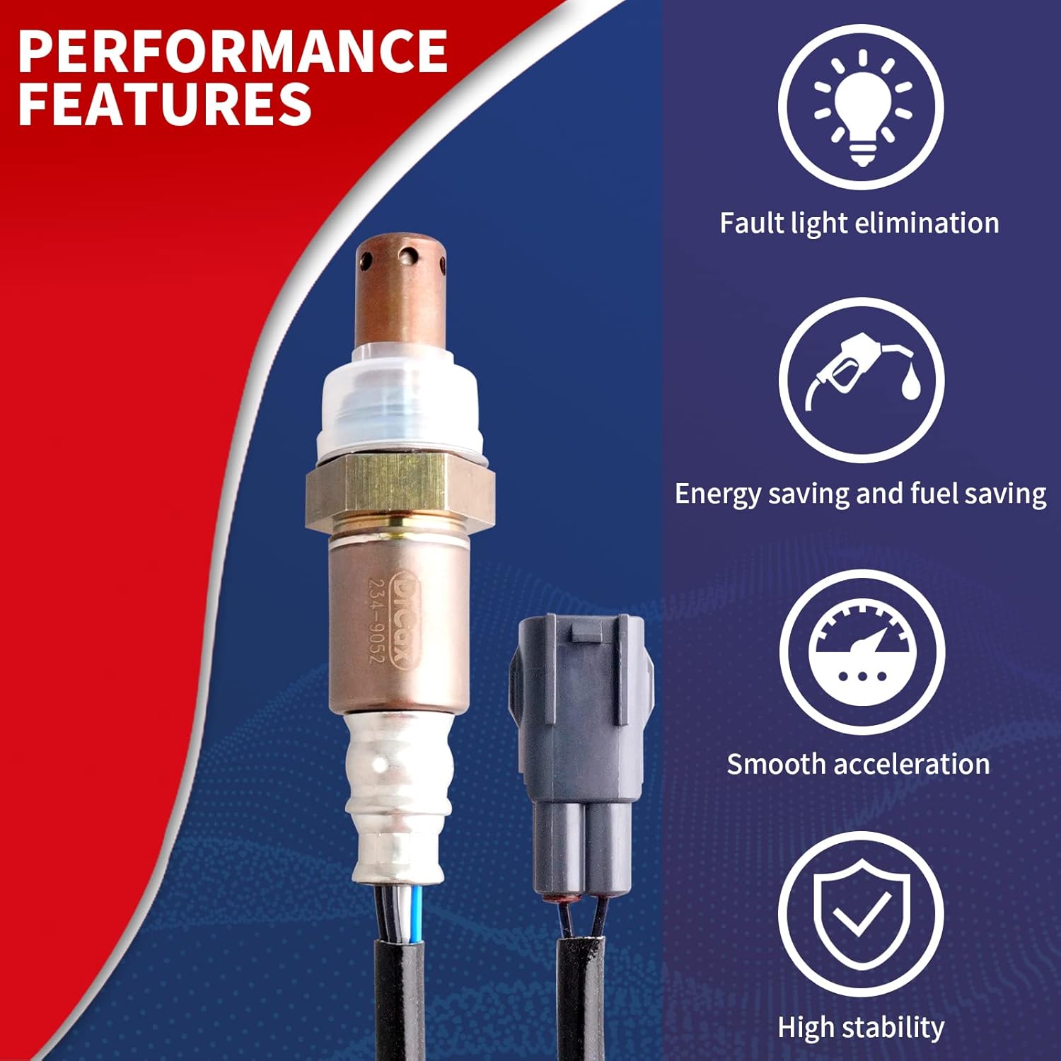 Oxygen O2 Sensor Heated Air Fuel Ratio Upstream 234-9052 15117 Compatible with Lexus LS460 4.6L 2007-2009 Pontiac Vibe Toyota Corolla Matrix 1.8L 2005-2008 Yaris 1.5L Replace 89467-12010 5S8198