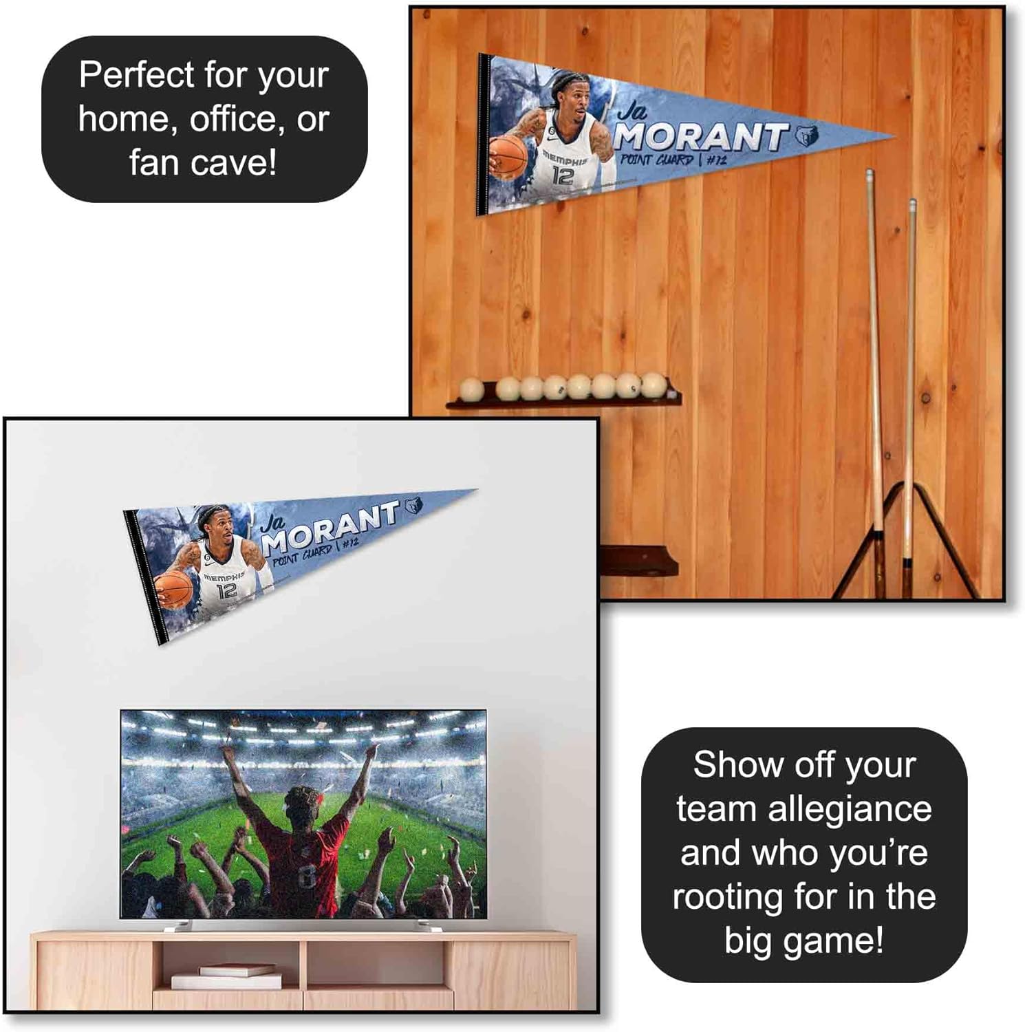 Memphis Grizzlies Morant Pennant Flag - Image 3