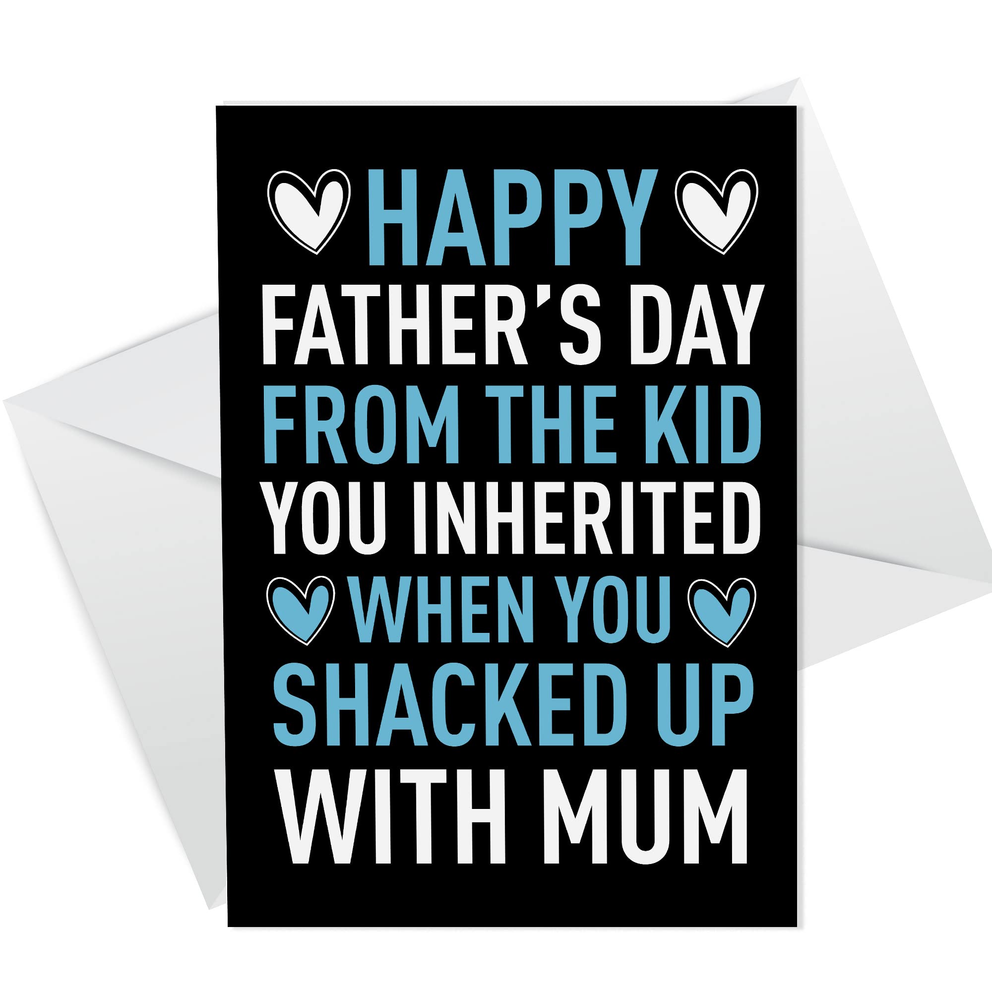 RED OCEAN Funny Step Dad Fathers Day Card Fathers Day Card From The Kid You Inherited Joke Step Dad Card From Daughter Son