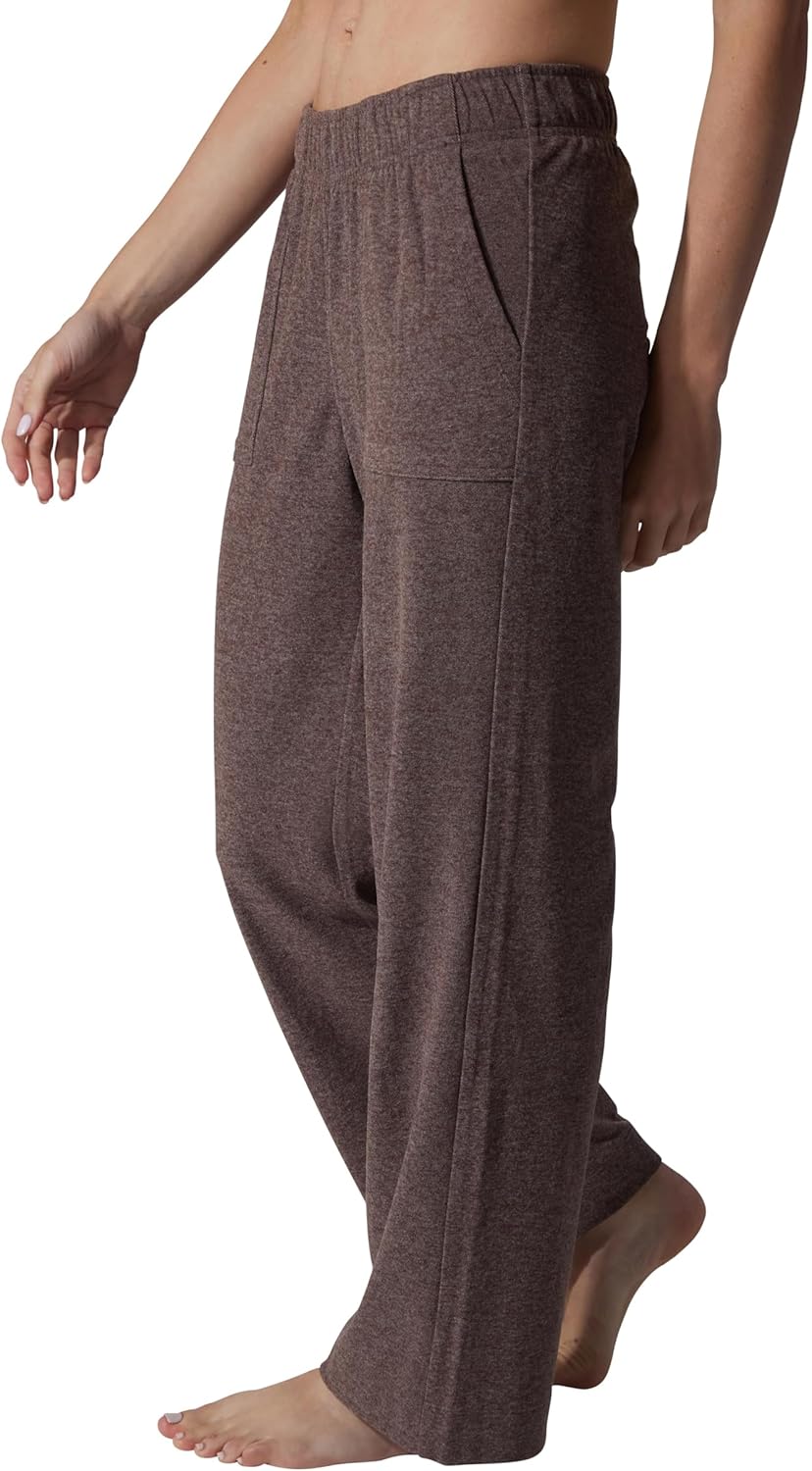 90 Degree By Reflex Marled Pique Daisy Wide Leg Pant with Side Pockets