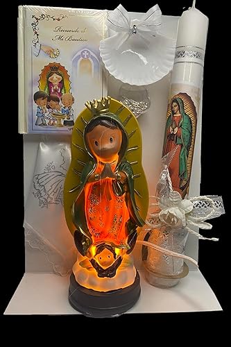 Miniatura 3 de Juego de velas de bautismo con luz nocturna de Guadalupe para niños, juego de velas de bautismo para niña católica, velas de bautizo para nino