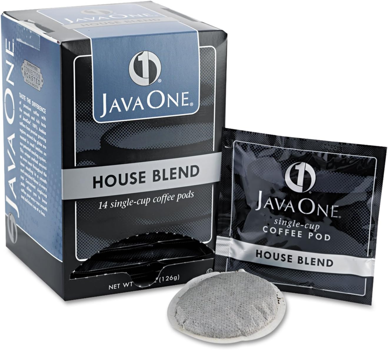 Java One 40300 Coffee Pods, House Blend, Single Cup, 14/Box
