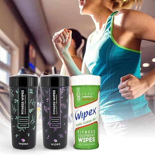 Miniatura 8 de Wipex Limpiador de esterillas de yoga y toallitas de fitness, limpiador natural de equipos de gimnasio de lavanda y vinagre, 75 toallitas de