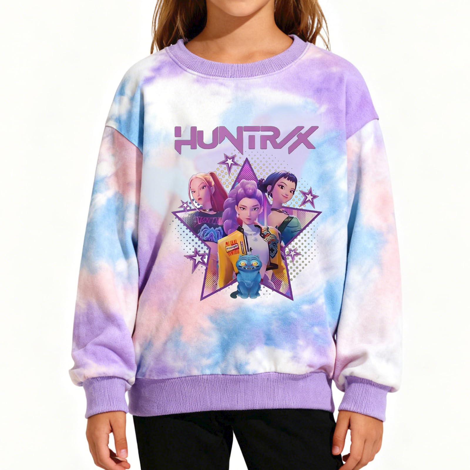 Genérico 2026 KPOP Sweatshirt Girl Hoodie Fashion Anime with Demon Music Print Sweatshirts Comfortable Y2K Sweatshirts for Girl 2-14 Years - 2