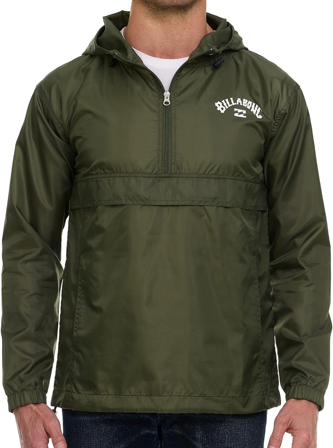 Billabong Big & Tall Waterproof Windbreaker Jacket - Hooded Rain Anorak for Men, Breathable All-Weather Protection