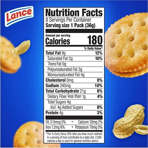 Miniatura 8 de Galletas tipo sándwich, mantequilla de maní tostada, 10.3 onzas, 1 caja