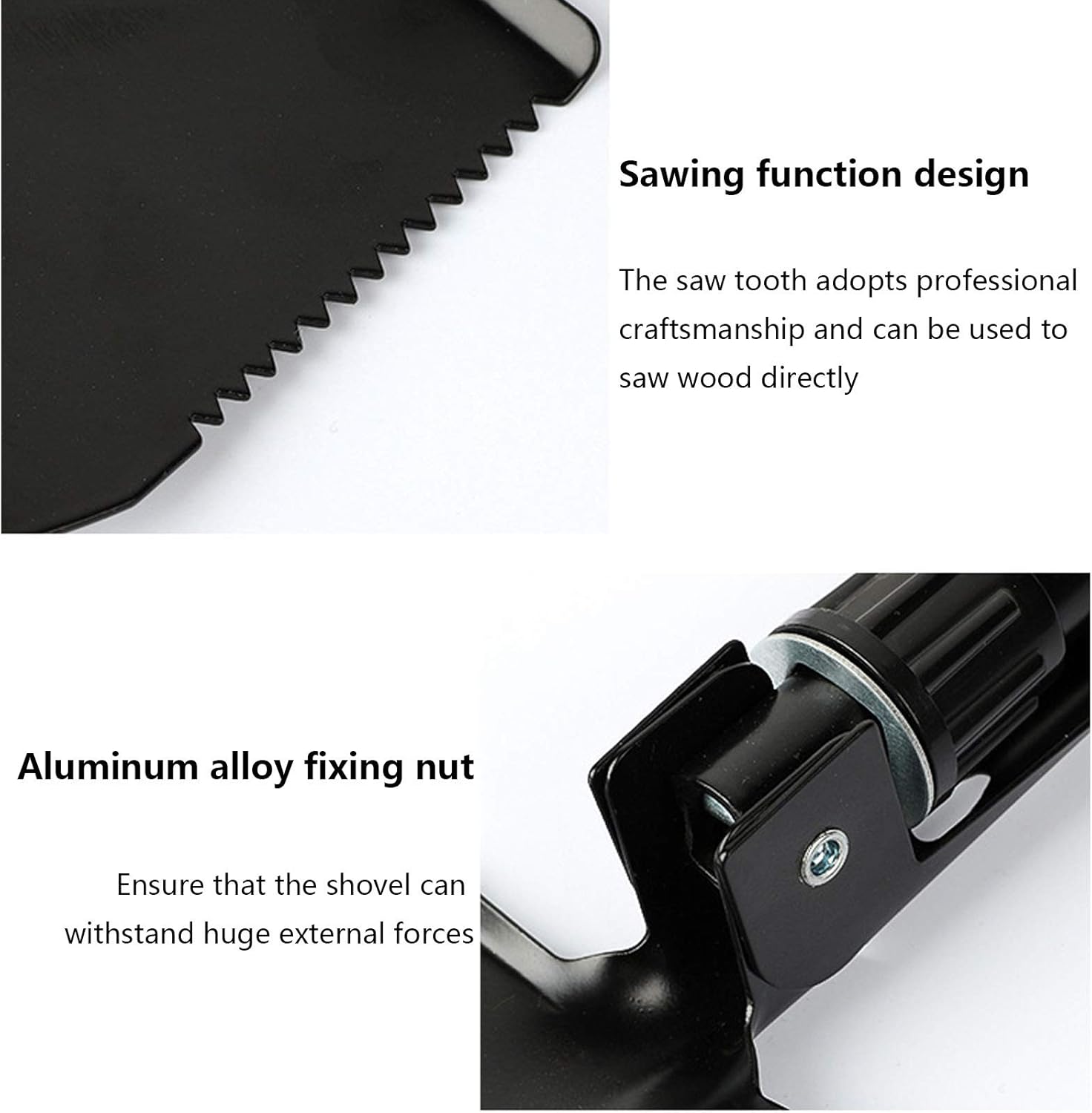 Folding Shovel Portable Multi-Function Shovel Durable Compact and Small Snow Shovel Used for Shovel Snow Ice Shaver Hiking Camping Car Emergency