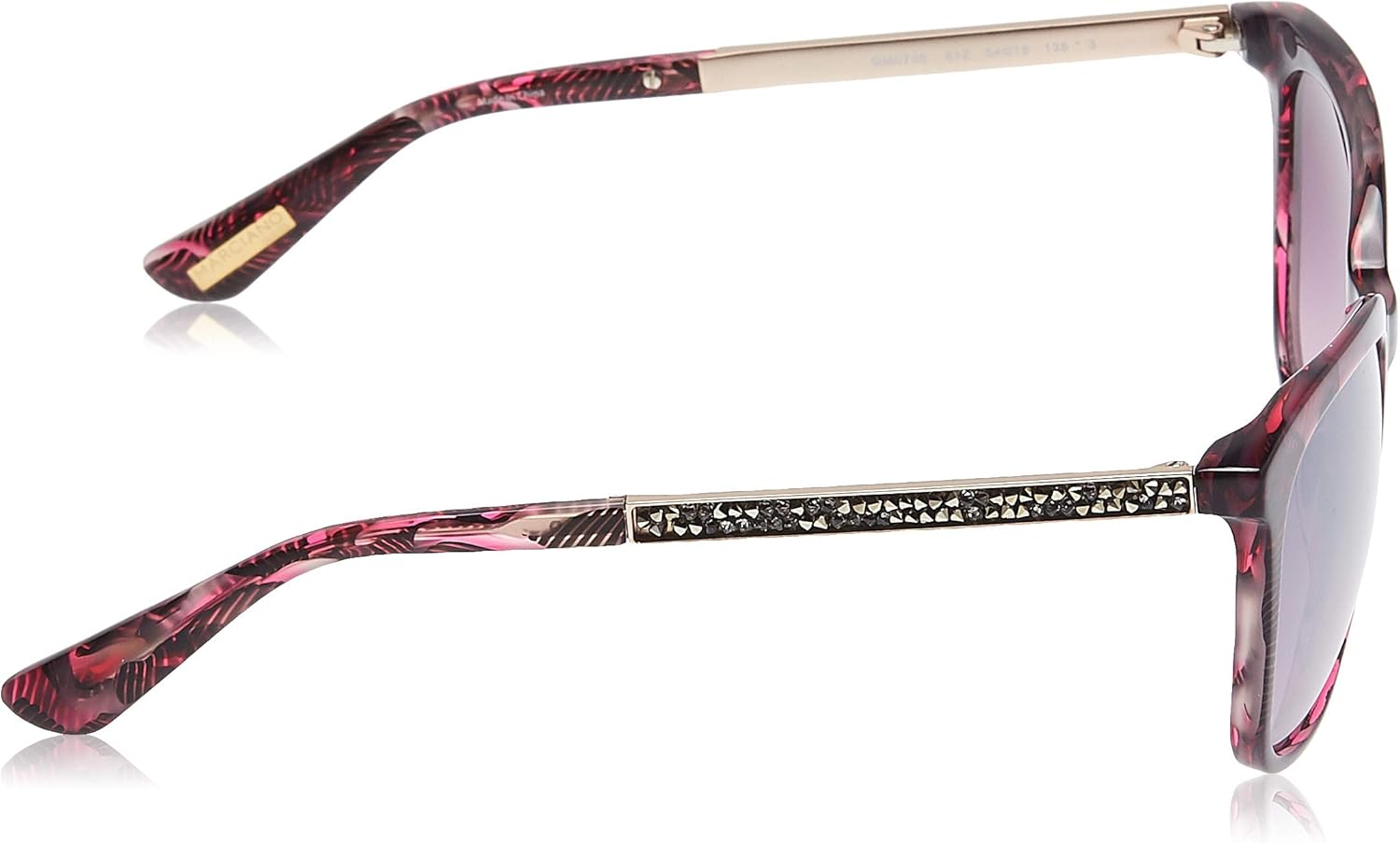 Guess By Marciano GM0756 Sunglasses - Shiny Violet Frame, Gradient/Mirror Violet GM07565481Z