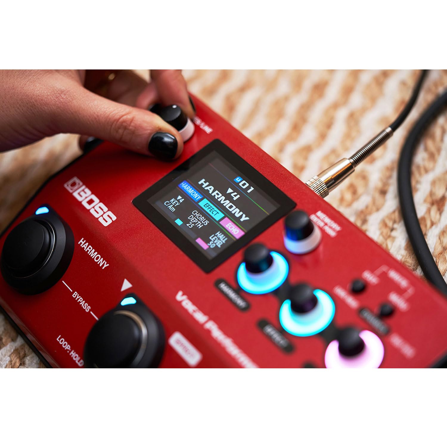 Boss VE-22 Multi-Effektgerät für Gesang Vocal-Performer + keepdrum Netzteil