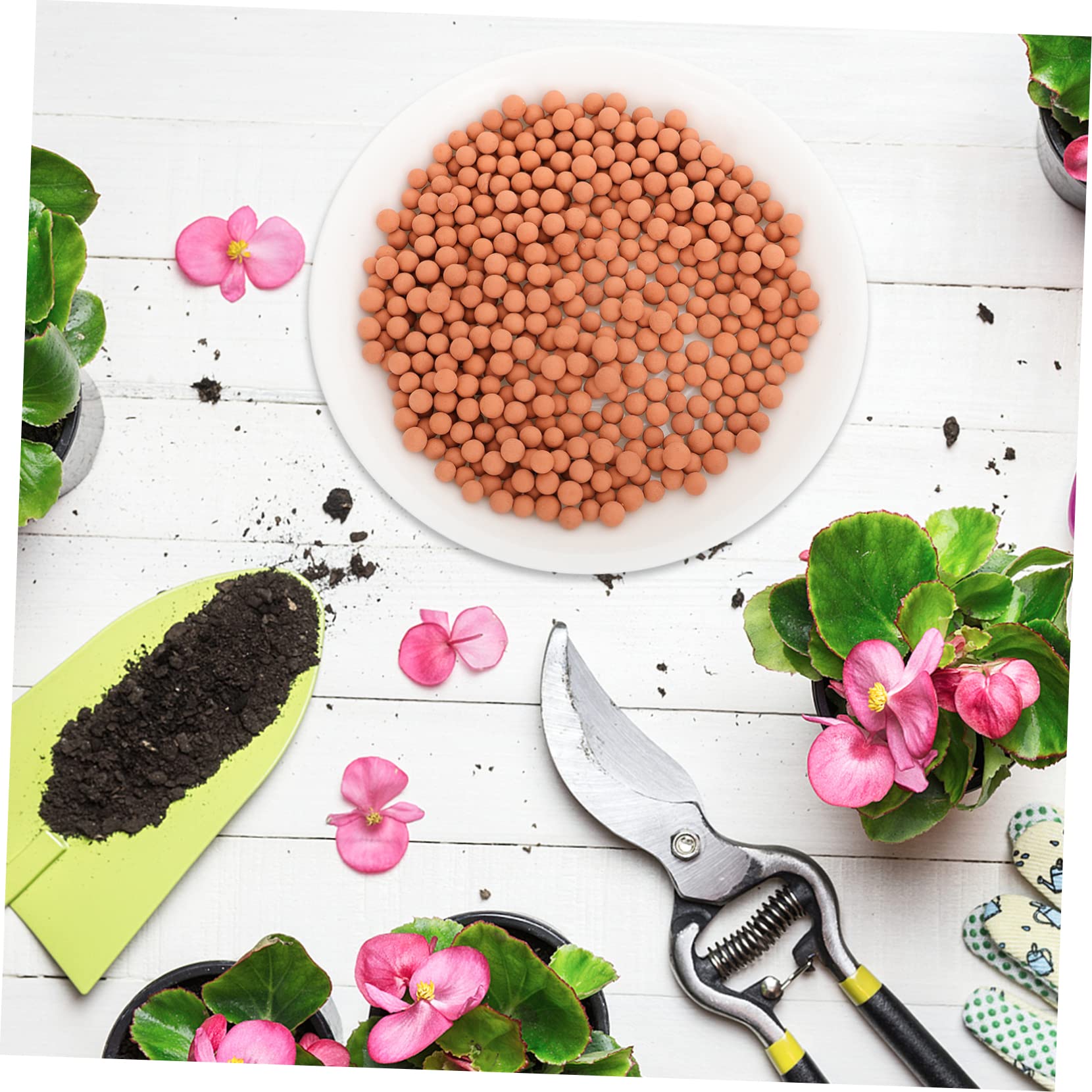 Blähton für Hydrokulturelle Blumen und Keramik Blumentöpfe 2 Beutel Anion Keramik Tonpellets zur Belüftung und Dekoration der Erdoberfläche