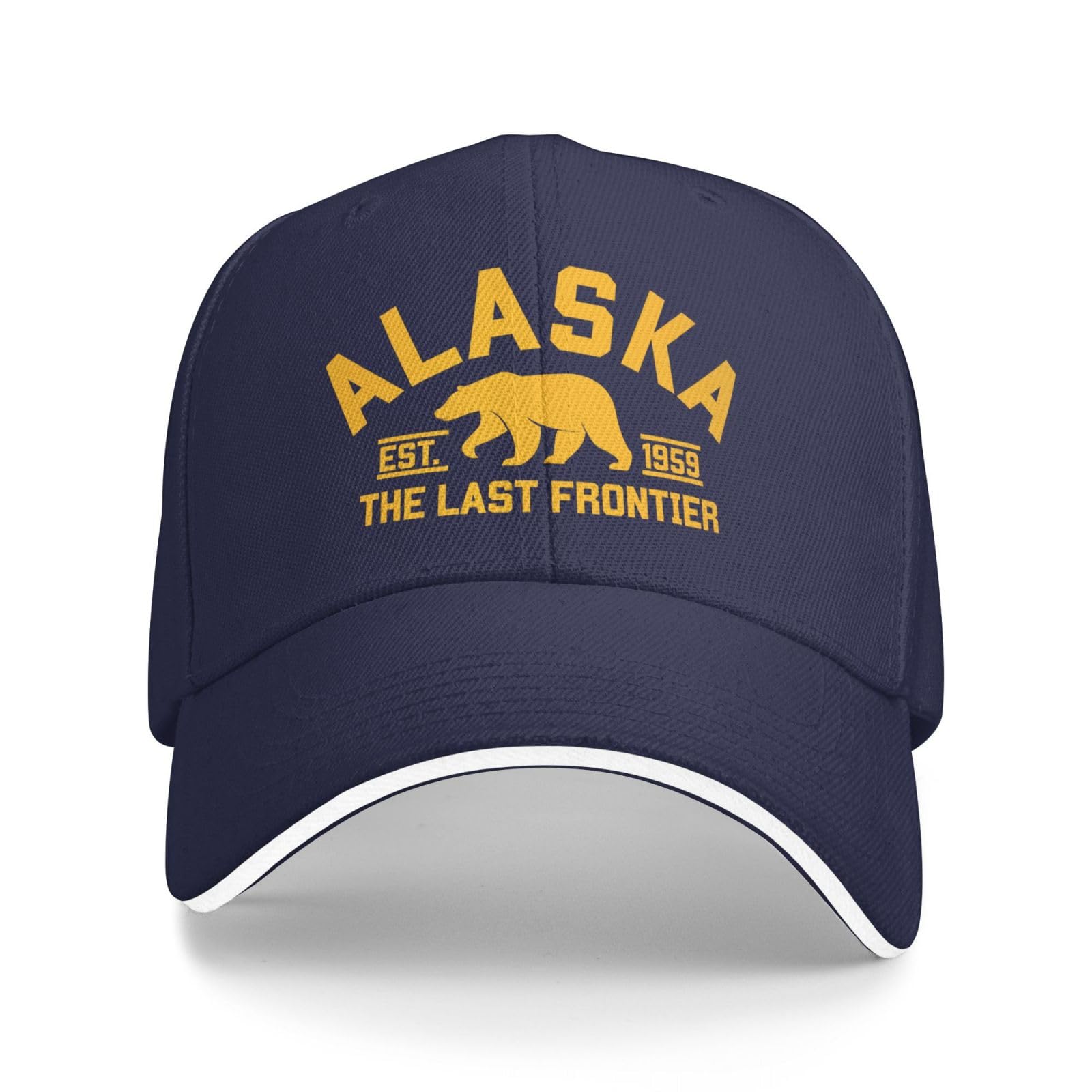 Hacxz Unisex Navy Blue Alaska Est. 1959 Hat The Last Frontier The Last Frontier Baseball Cap Trucker Hat