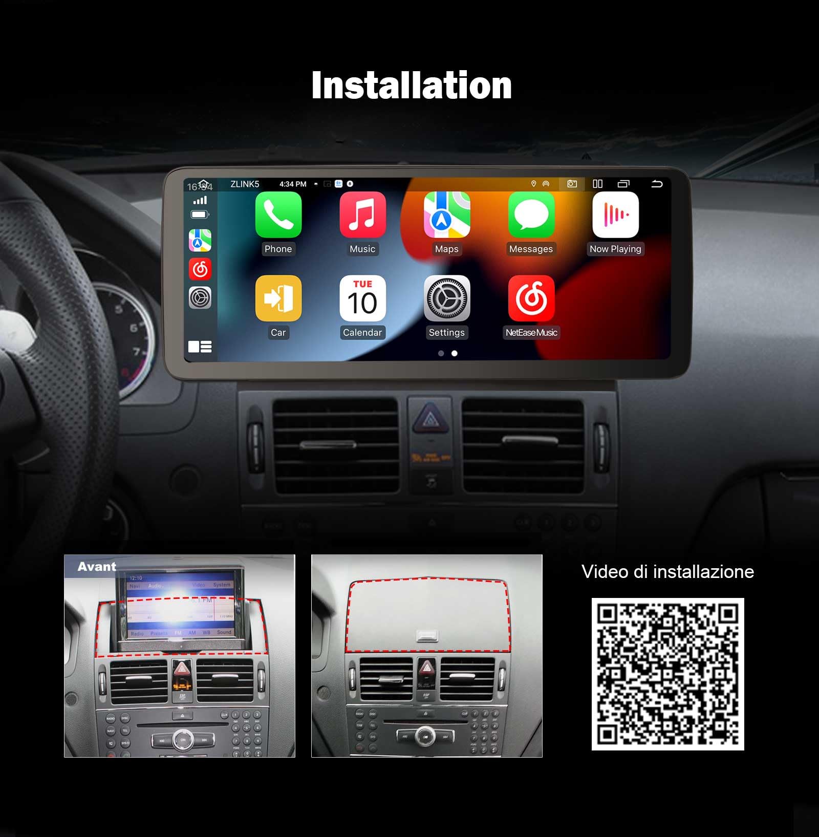 Android 14 Snapdragon 668S 8 Cœurs 8Go+128Go Autoradio Bluetooth 5.1