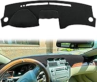 Vista 2 de Funda para salpicadero de ajuste personalizado para Toyota Solara 2004 2005 2006 2007 2008 con recorte para sensor de clima y sensor de luz, Negro