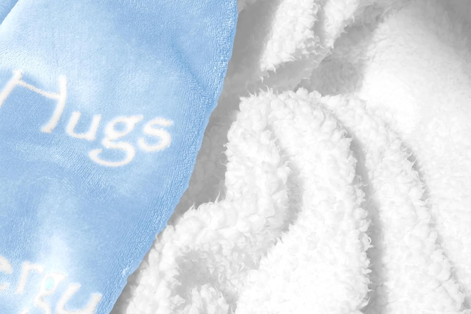 WOLF CREEK BLANKET - Compassion Blanket (Brand)- Strength Courage Super Soft Warm Hugs, Get Well Gift Blanket Plush Healing Thoughts Positive Energy Love & Hope (Light Blue, 50 x 65 Sherpa) - Image 3