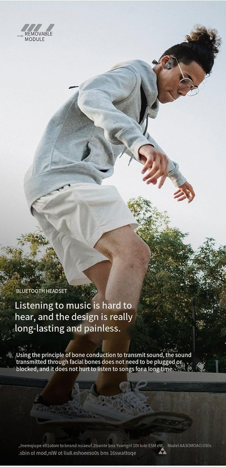 Open Ear Headphones Bone Conduction Headphones Bluetooth 5.3 Wireless Earphones Single Battery Life 10H, IPX7 Waterproof Sport Headset for Running, Driving, Cycling, with Clear Calls,Yellow