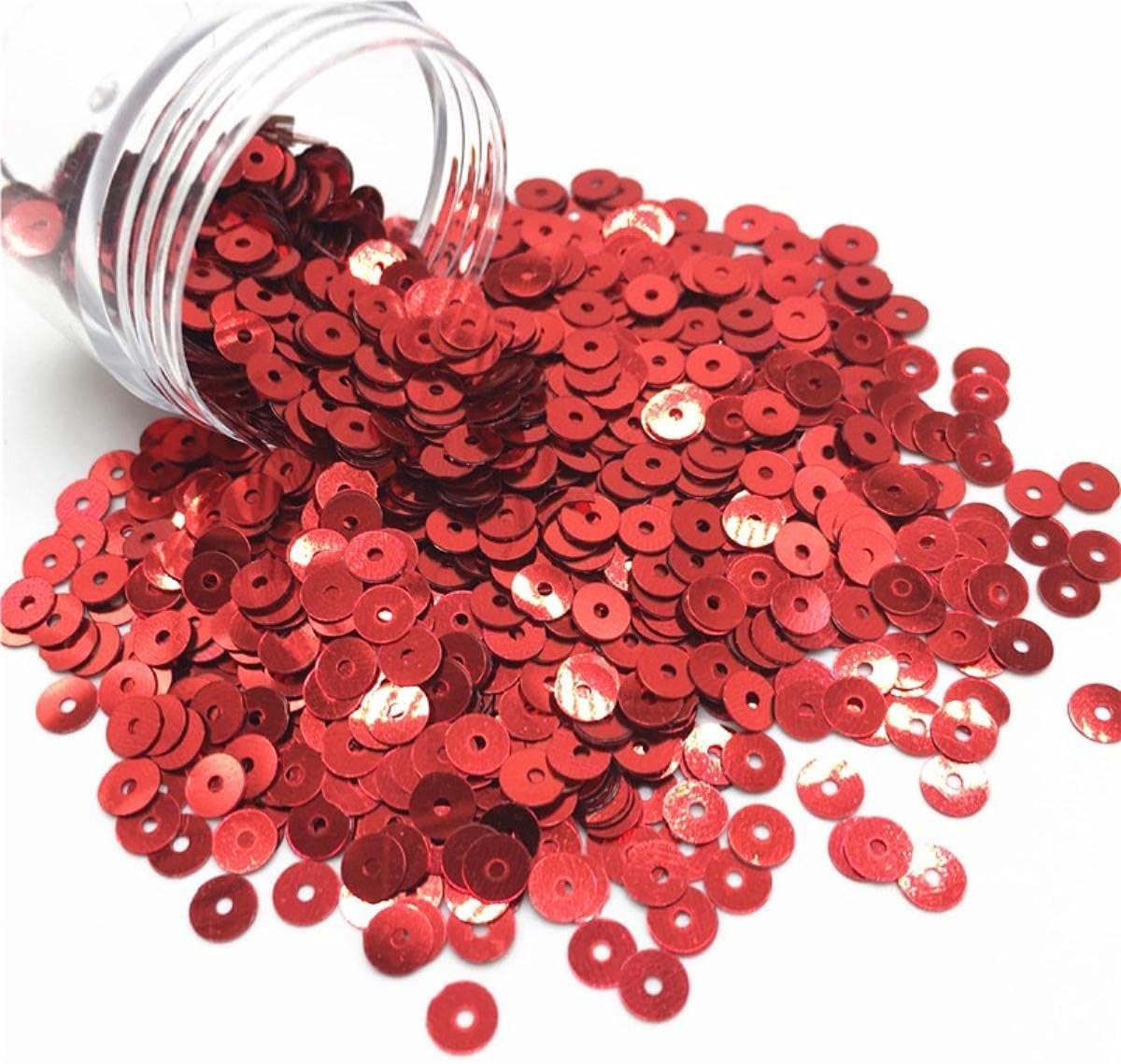 1100pcs Paillette 5mm Plat Rond Paillettes Lâches Bricolage Artisanat