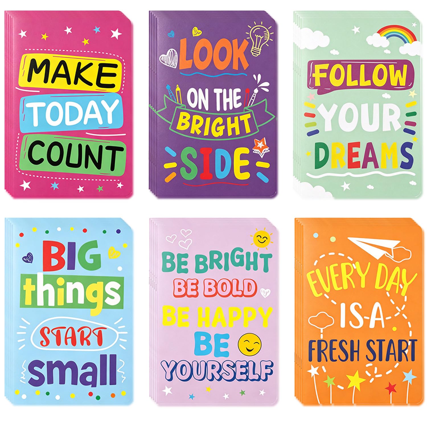 XINDY 30 Pack End of Term Gifts for Children, End of Year Class Gifts for Students from Teachers, Inspirational Mini Notebooks Pocket Notebook Bulk for Class of 2026 Year 6 School Leavers Gift