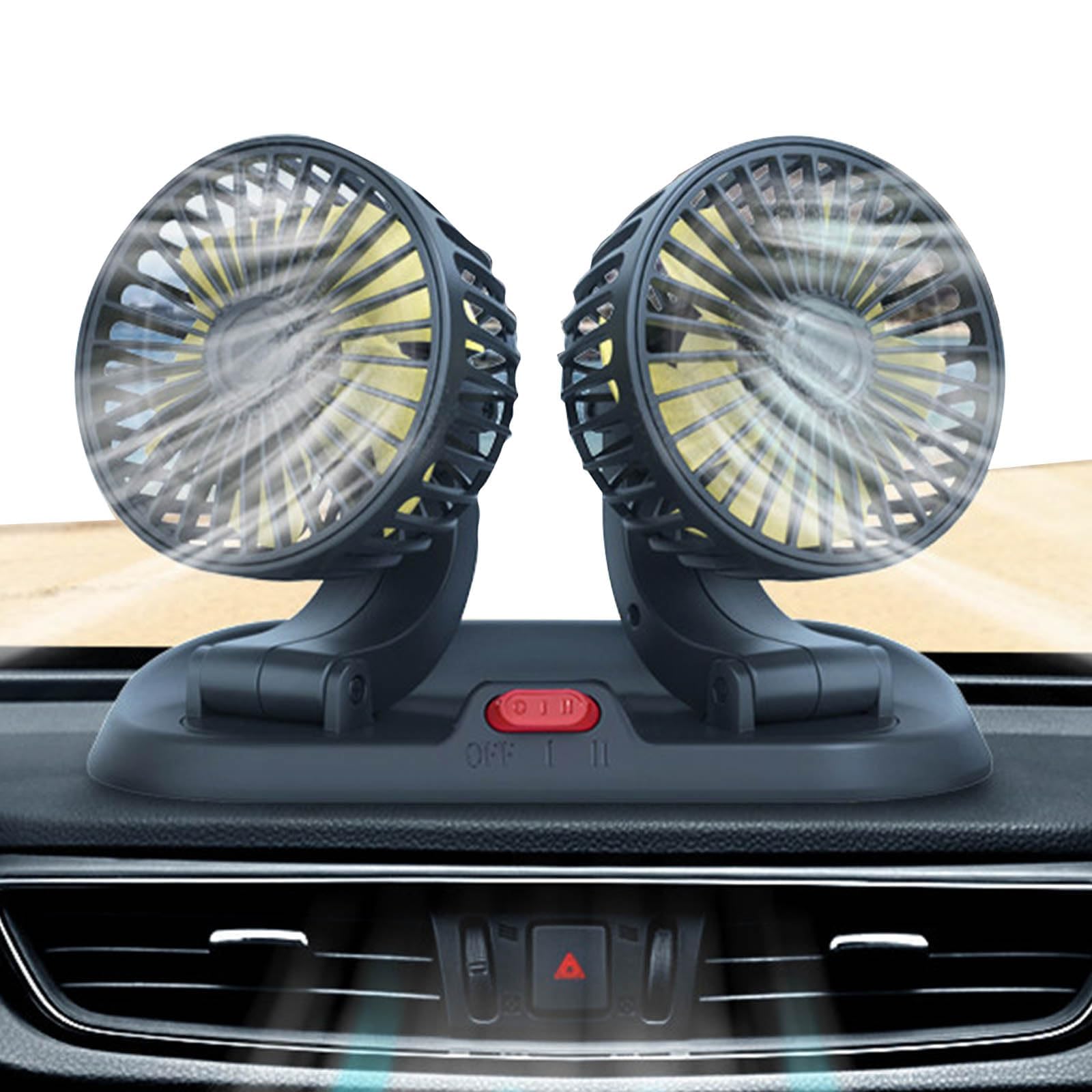 OLINOWL Dual Head Fan for Ford Ranger Raptor 2023-2026