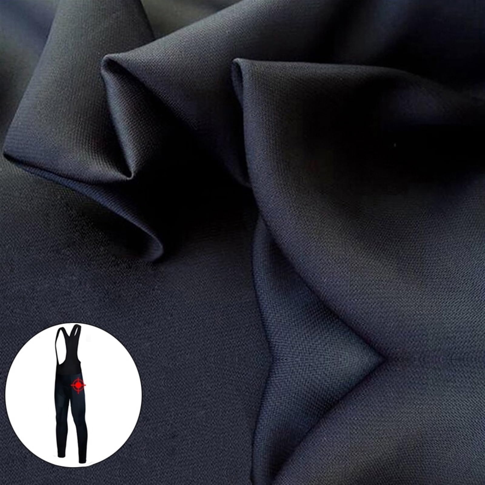 Cuissard Long de Cyclisme Pantalon à Bretelles de Cyclisme, Pantalon Thermique d'hiver for vélo Montagne, Collant avec Coussin Gel 5D, Garde au Chaud