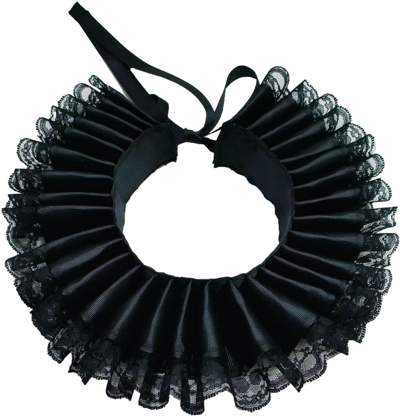 iEFiEL Renaissance Victorian Organza Ruffle Collar