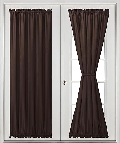 Miniatura 68 de Hiasan Cortinas para ventana de puerta delantera, bolsillo para barra, cortina de privacidad semitransparente para puerta francesa, 1 panel