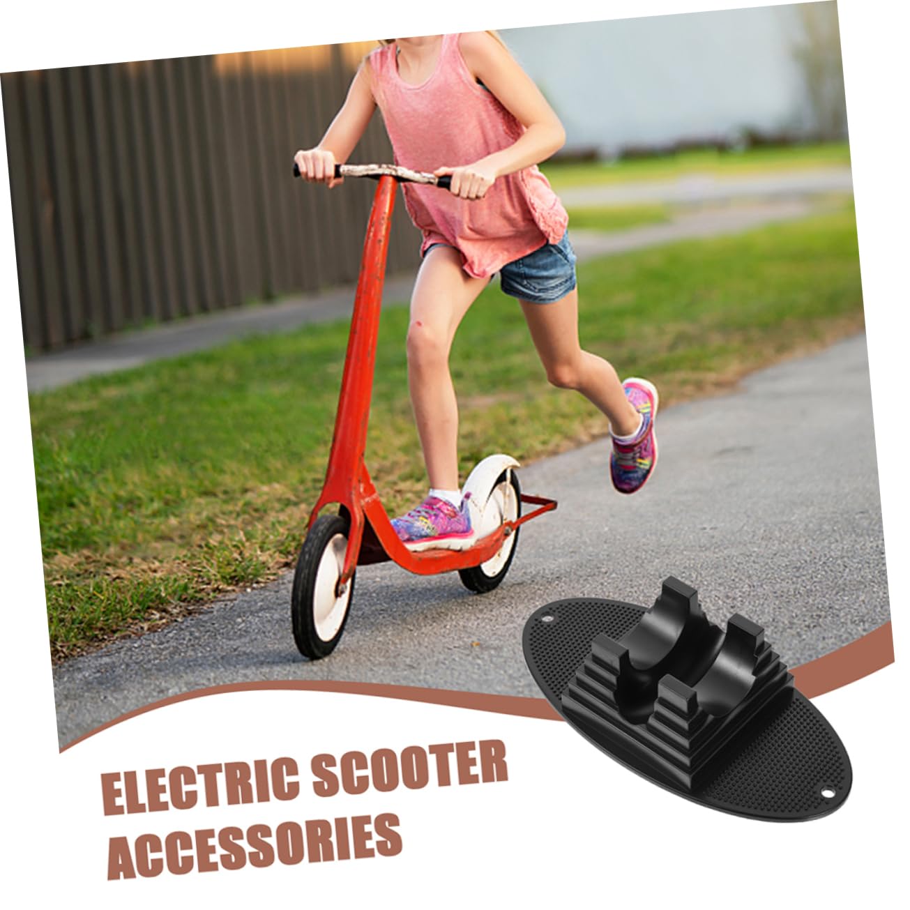 BESTonZON 3 Stück Rollerbodenhalterung aus PC für Scooter und Kinderfahrrad