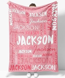 OLIVE OLIVIA Personalized Blankets for Kids with Names,Customized Blankets with Name for Adult,Custom Blanket,Gift for Birthday Christmas Valentines Day Gift, 30' x 40'