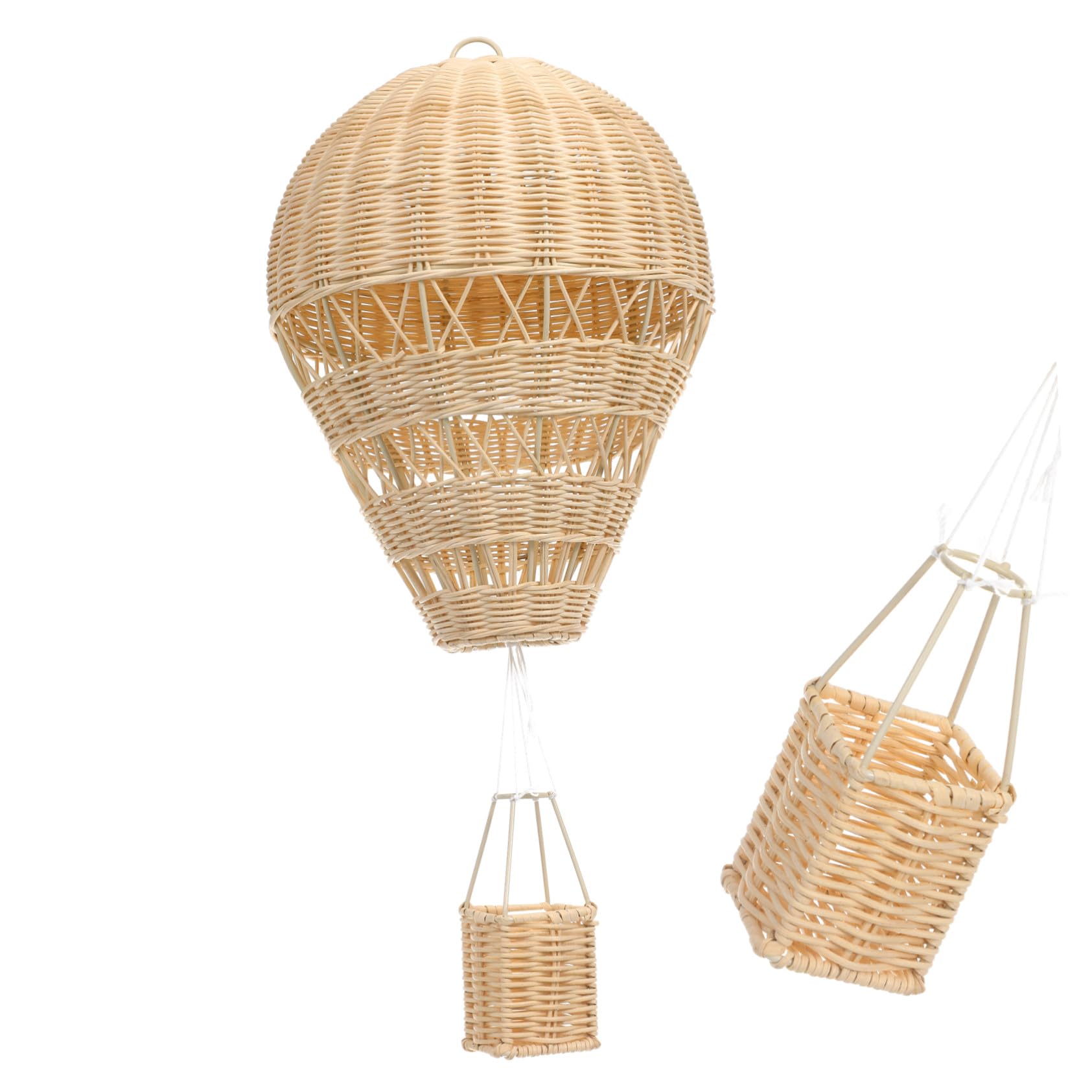 Montgolfière décorative cadeau de naissance idéal en rotin naturel