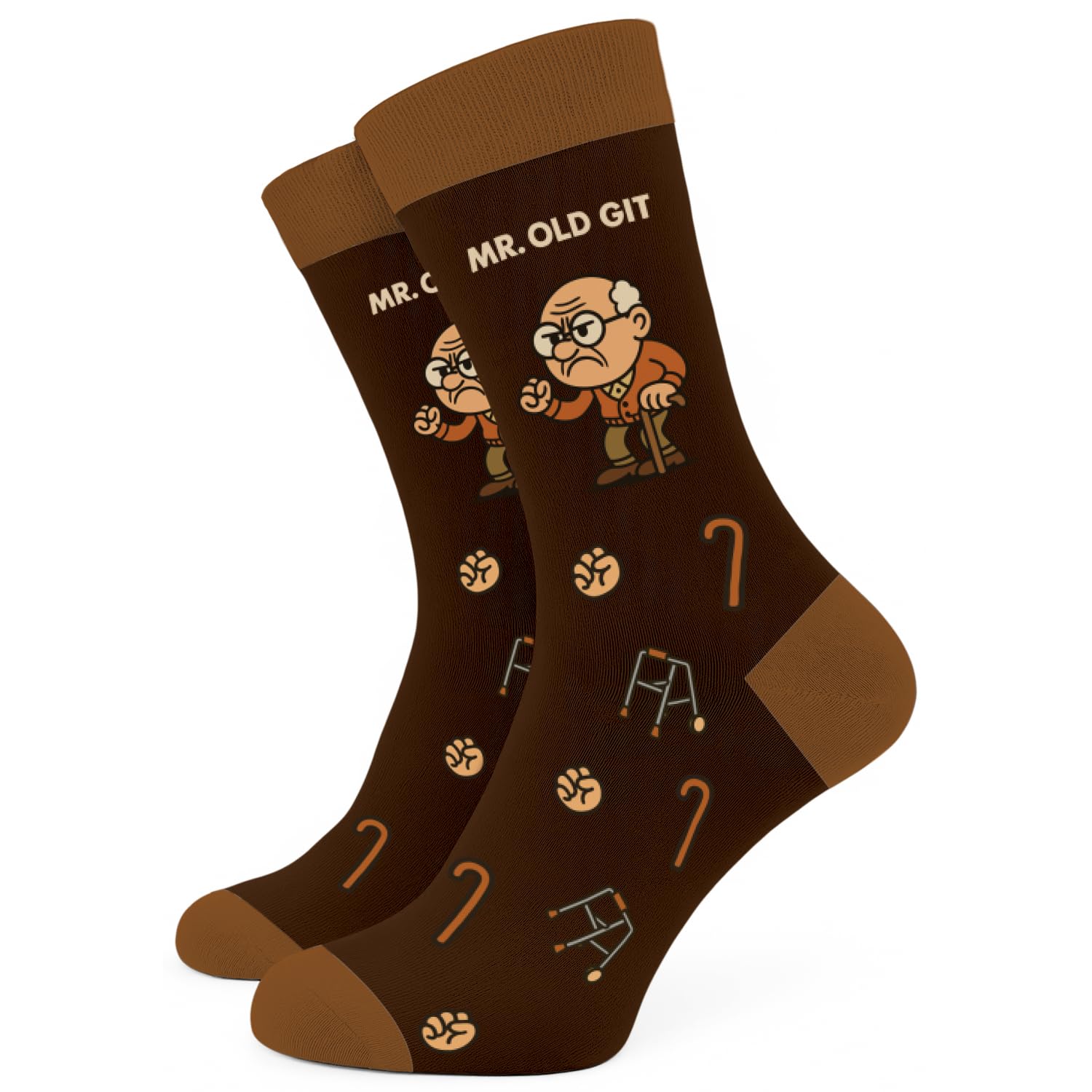 SC Products Mens Funny Socks Grumpy Old Man Gifts for Older Men | Cotton Size 6-12 Grandad Socks Funny Dad Gifts for Father's Day | Joke Presents for Men Stocking Fillers Rude Grandad Fathers Day Gift
