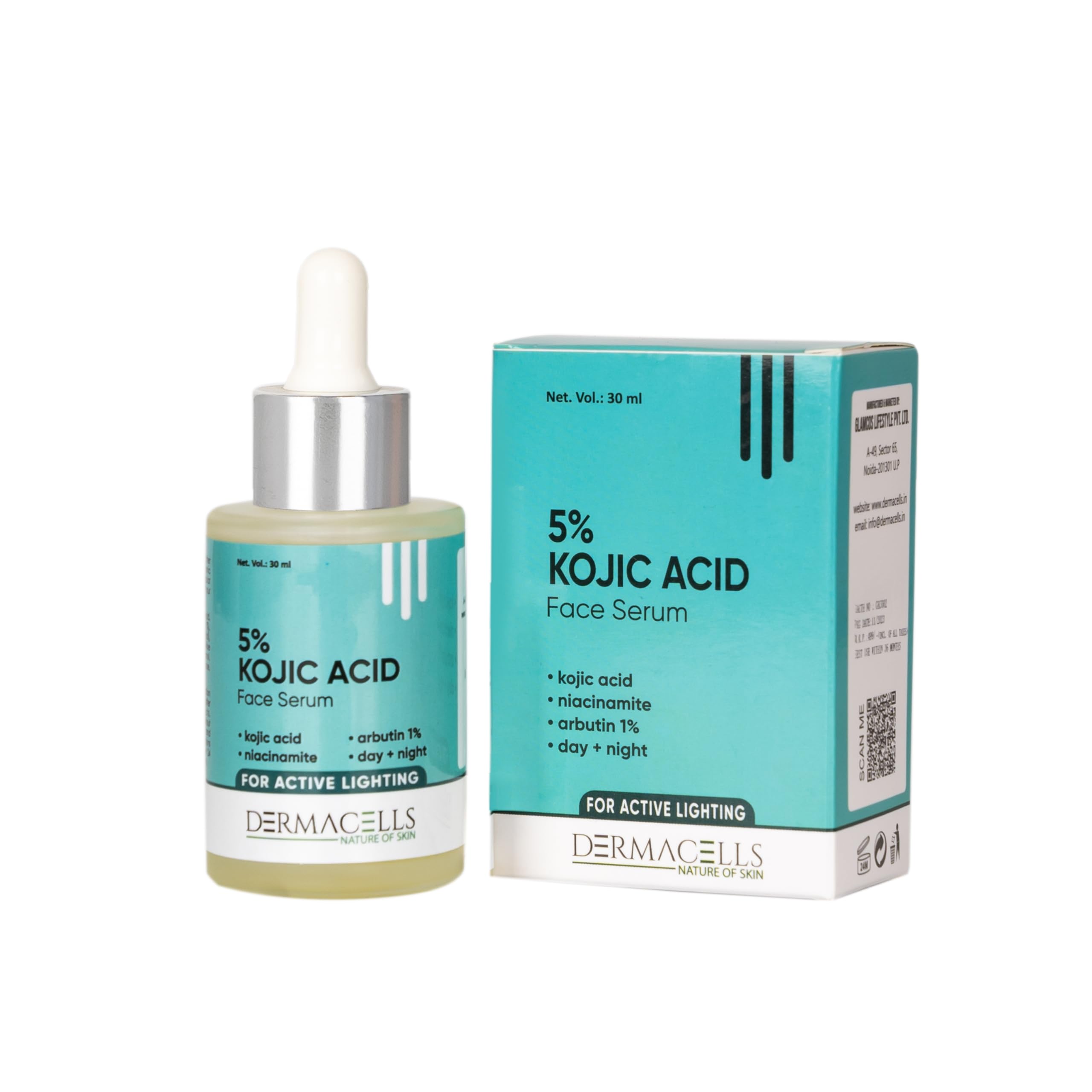5% Kojic Acid Face Serum I With 1% Alpha Arbutin & Niacinamide I For Dark Spots & Pigmentation I Anti-Pigmentation Face Serum For All Skin types - 30ml