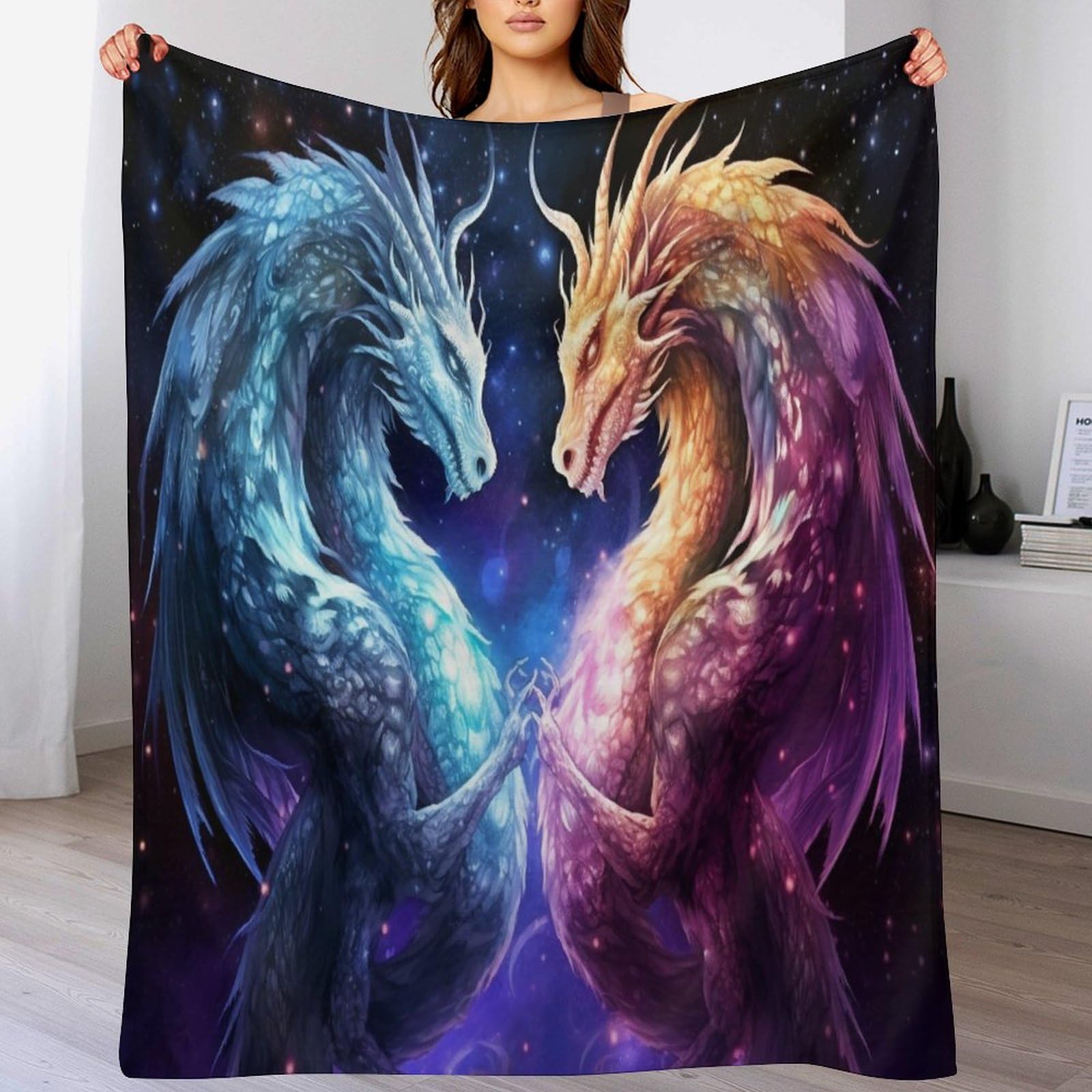 Couverture canapé dragon chaude pour ne plus avoir froid au bureau et à la maison